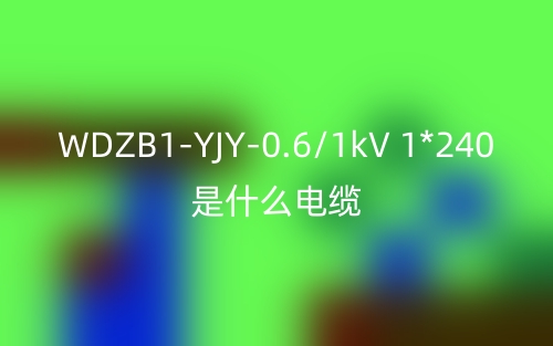 WDZB1-YJY-0.6/1kV 1*240是什么电缆？(图1)
