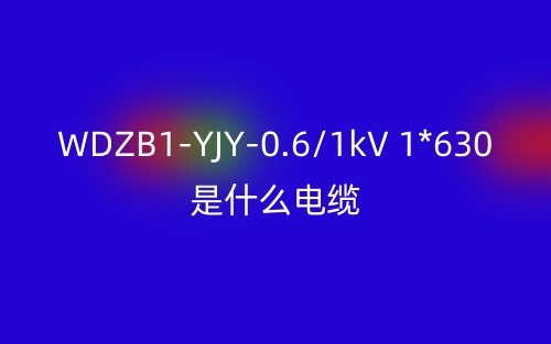 WDZB1-YJY-0.6/1kV 1*630是什么电缆？(图1)