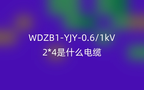 WDZB1-YJY-0.6/1kV 2*4是什么电缆？(图1)