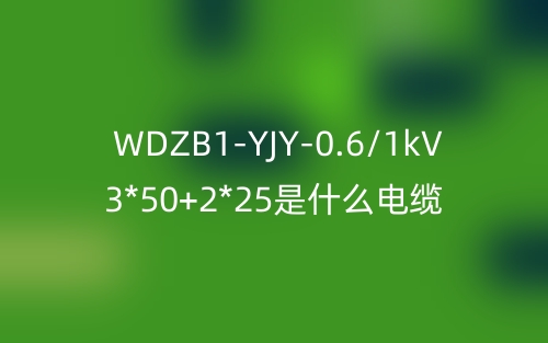 WDZB1-YJY-0.6/1kV 3*50+2*25是什么电缆?(图1)