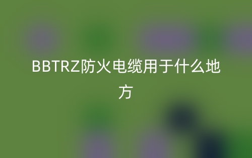 BBTRZ防火电缆用于什么地方？(图1)