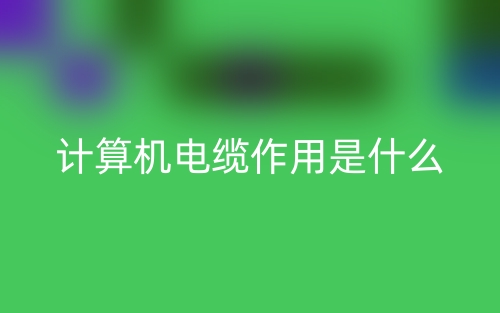 计算机电缆作用是什么？(图1)