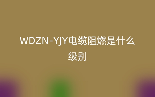 WDZN-YJY电缆阻燃是什么级别的？(图1)