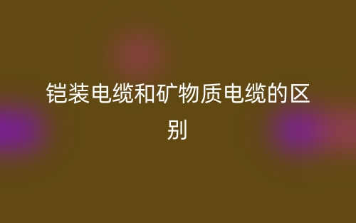 铠装电缆和矿物质电缆的区别是什么？(图1)