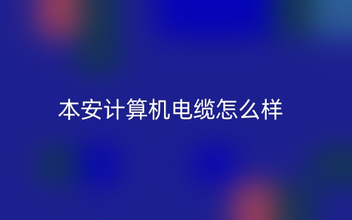 本安计算机电缆怎么样？(图1)