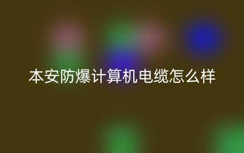 本安防爆计算机电缆怎么样？(图1)