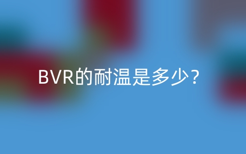 BVR的耐温是多少？(图1)