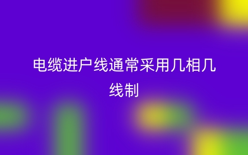 电缆进户线通常采用几相几线制？(图1)
