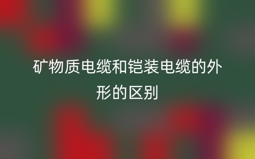 矿物质电缆和铠装电缆的外形的区别是什么？(图1)