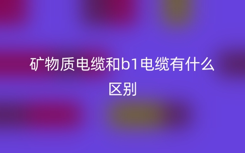 矿物质电缆和b1电缆有什么区别？(图1)