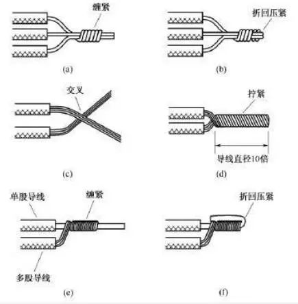 电工常用电线导线接线方法图解大全(图9)