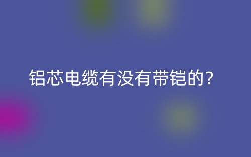 铝芯电缆有没有带铠的？(图1)